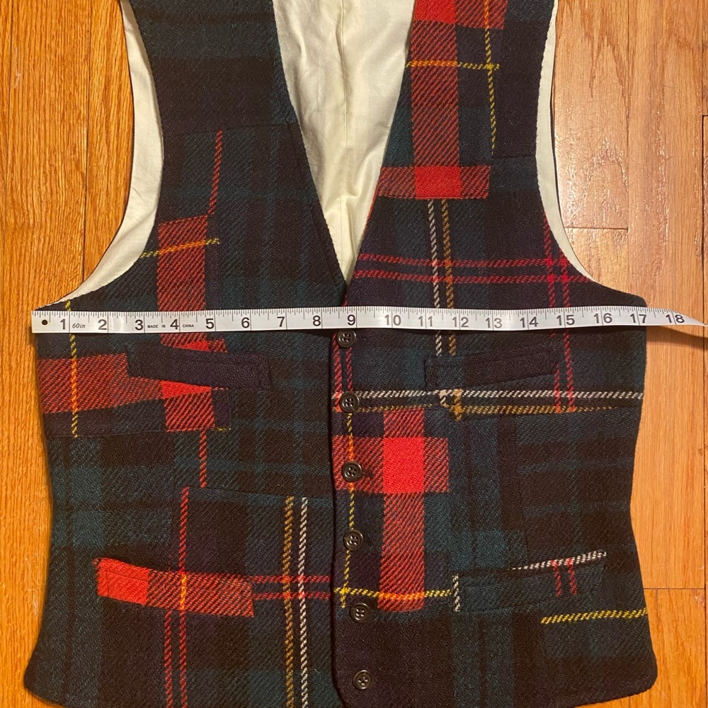 SOLD- Polo Ralph Lauren Tweed Patchwork Vest - Picture 5 of 7